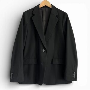 Men’s Uniqlo Black Dinner Jacket Blazer Size M Stretch Tailored Partially Lined